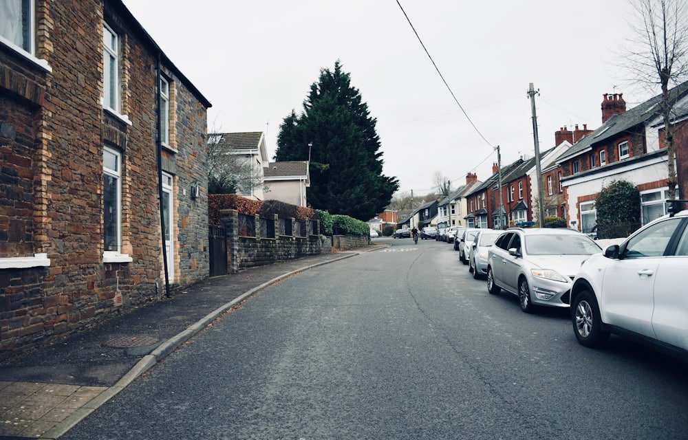 A residential street in an English town
